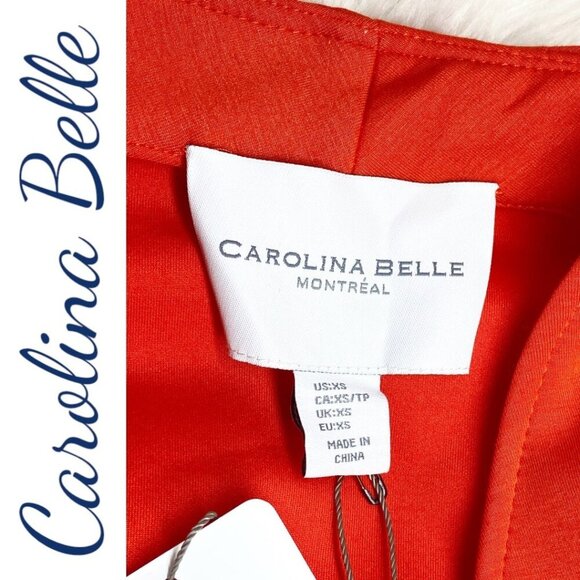 NWT CAROLINA BELLE OPEN BLAZER JACKED RUCHED 3/4 SLEEVES, SIZE XS - Picture 4 of 8